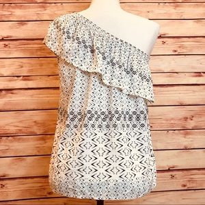 NWOT Velvet for Anthro One Shoulder Blouse